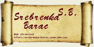 Srebrenka Barać vizit kartica